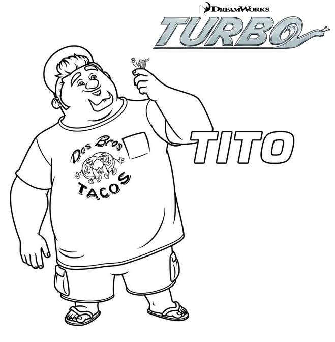 coloriage turbo l escargot tito